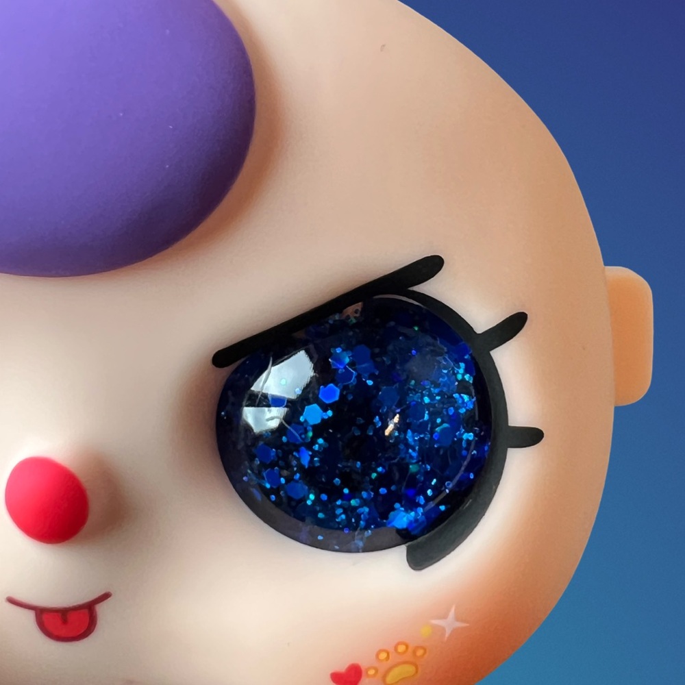 LIGHT UP Baby Three Green Hair with Glittery Baby Blue Eyes - BB3 - Picture 2 of 5